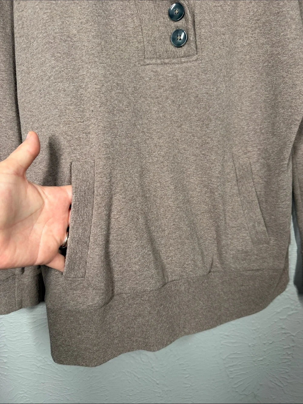 Banana Republic Shawl Collar Button Pullover Sweater Men's Size Medium